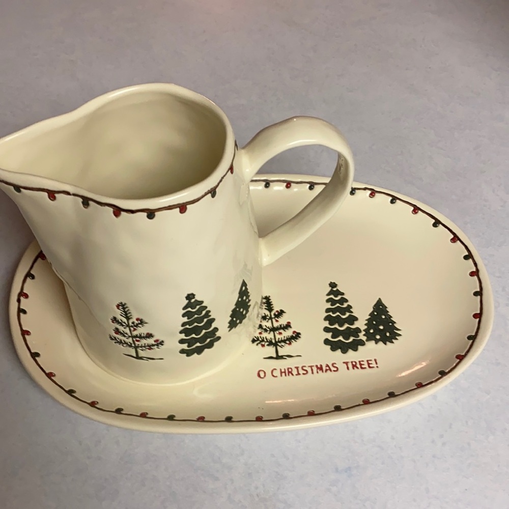 Pottery studio Christmas tray and Picture